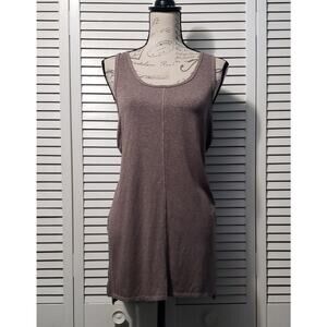Splendid Tank Dress Women's‎ Small Brown Pink Ribbon Racerback Beach Coverup